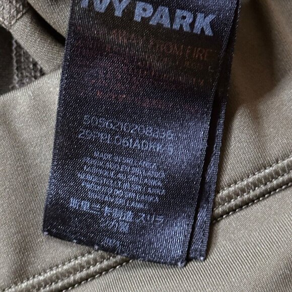 Ivy Park Leggings Small Womens Green Ankle Compression Side Logo Stripe Pull On - Picture 9 of 10